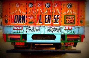 Horn Ok labelled in Indian Truck