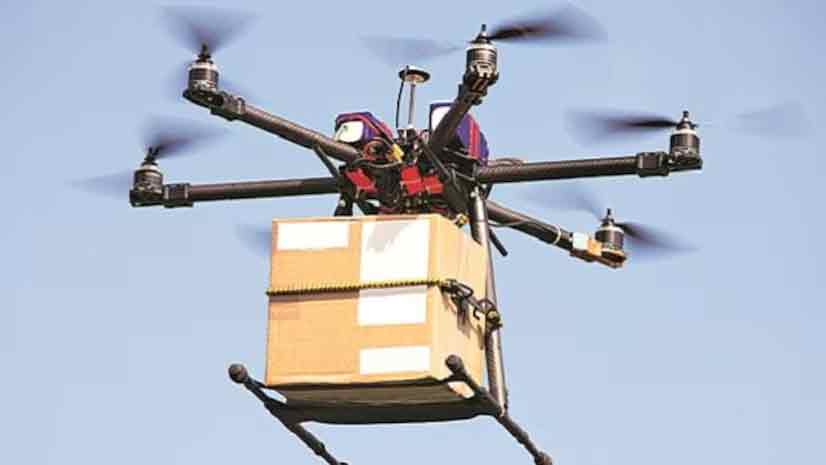 Delivering Goods through drones India