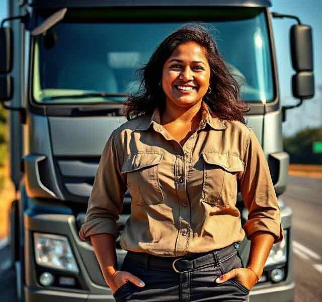 Indian woman Truck Driver
